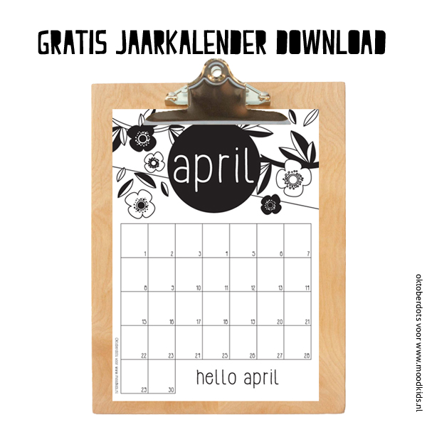 Aan boord Wiskunde ik ben trots April maandkalender om uit te printen - MoodKids