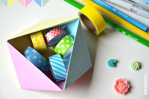 comfortabel Missie metalen Geometrisch origami doosje vouwen